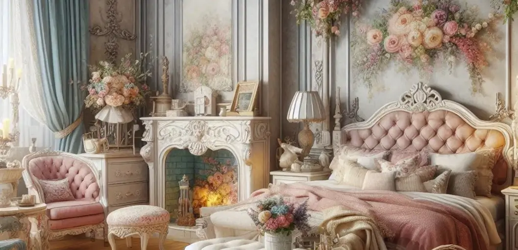 Réveil Shabby Chic Peint à La Main – Rose, Style Vintage Fait Main